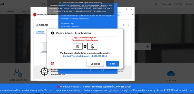 A Fake AV scam targeting Windows users